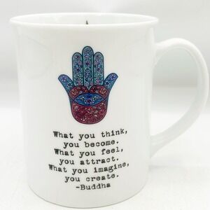 Fringe Studio Coffee‎ Mug Buddha Hamsa Quote Ceramic